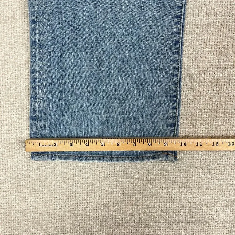 Lucky Brand Boot Leg Jeans Mens 34x32 Boot Cut Blue American USA Made Cowboy Y2K